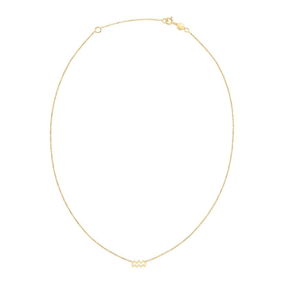 14K Yellow Gold Aquarius Necklace  DestGlow