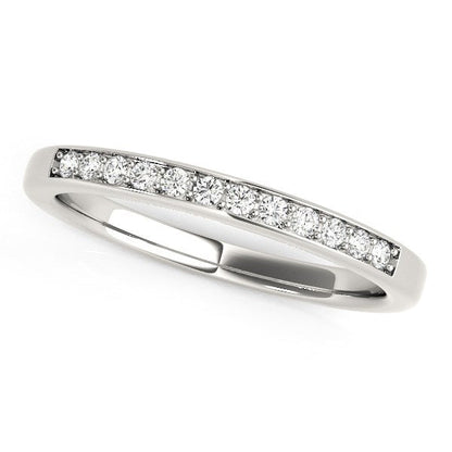 14k White Gold Diamond Wedding Band (1/8 cttw) by Bids.com