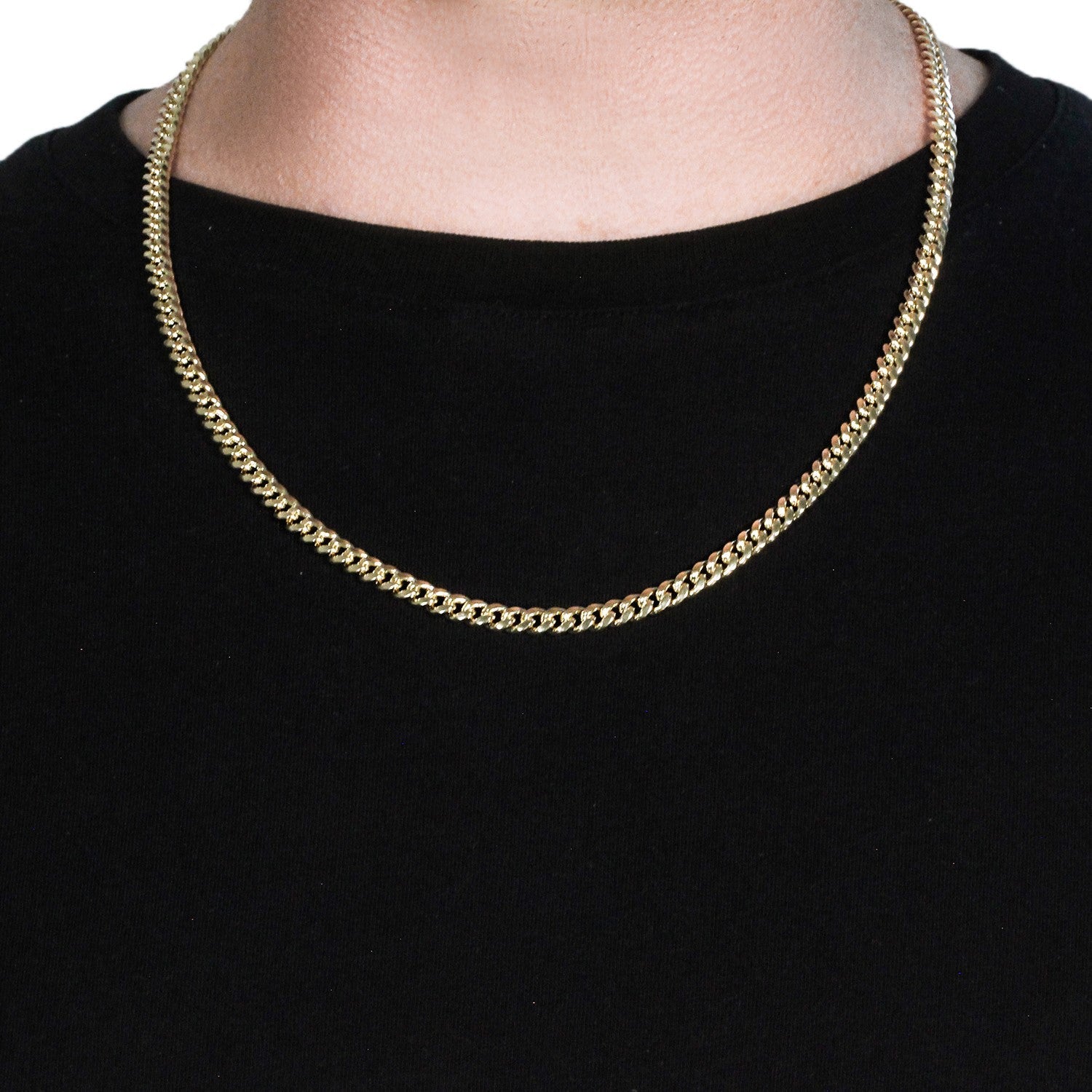 10k Yellow Gold Semi Solid Miami Cuban Chain (5.00 mm) by Bids.com