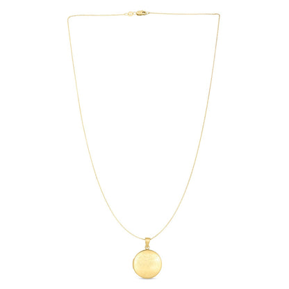 14k Yellow Gold Tree of Life Locket Necklace