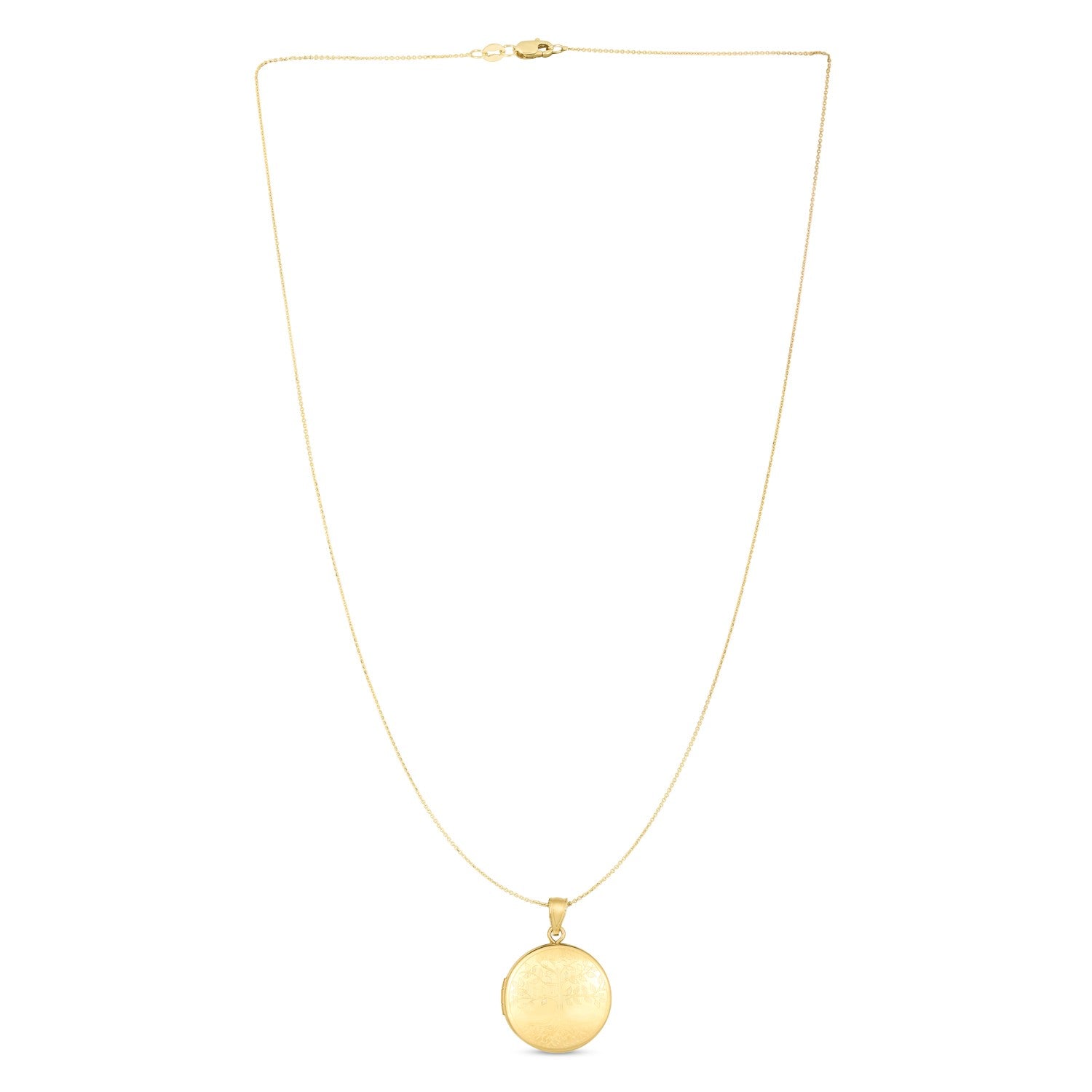 14k Yellow Gold Tree of Life Locket Necklace by Bids.com