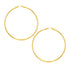 14k Yellow Gold Polished Large Round Hoop Earrings(2x60mm) - earrings
