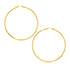 14k Yellow Gold Polished Large Round Hoop Earrings(2x60mm) 