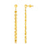 14k Yellow Gold Polished Drop Earrings - earrings