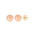 14 k Rose Gold Ball Earrings with Crystal Cut Texture - accessories