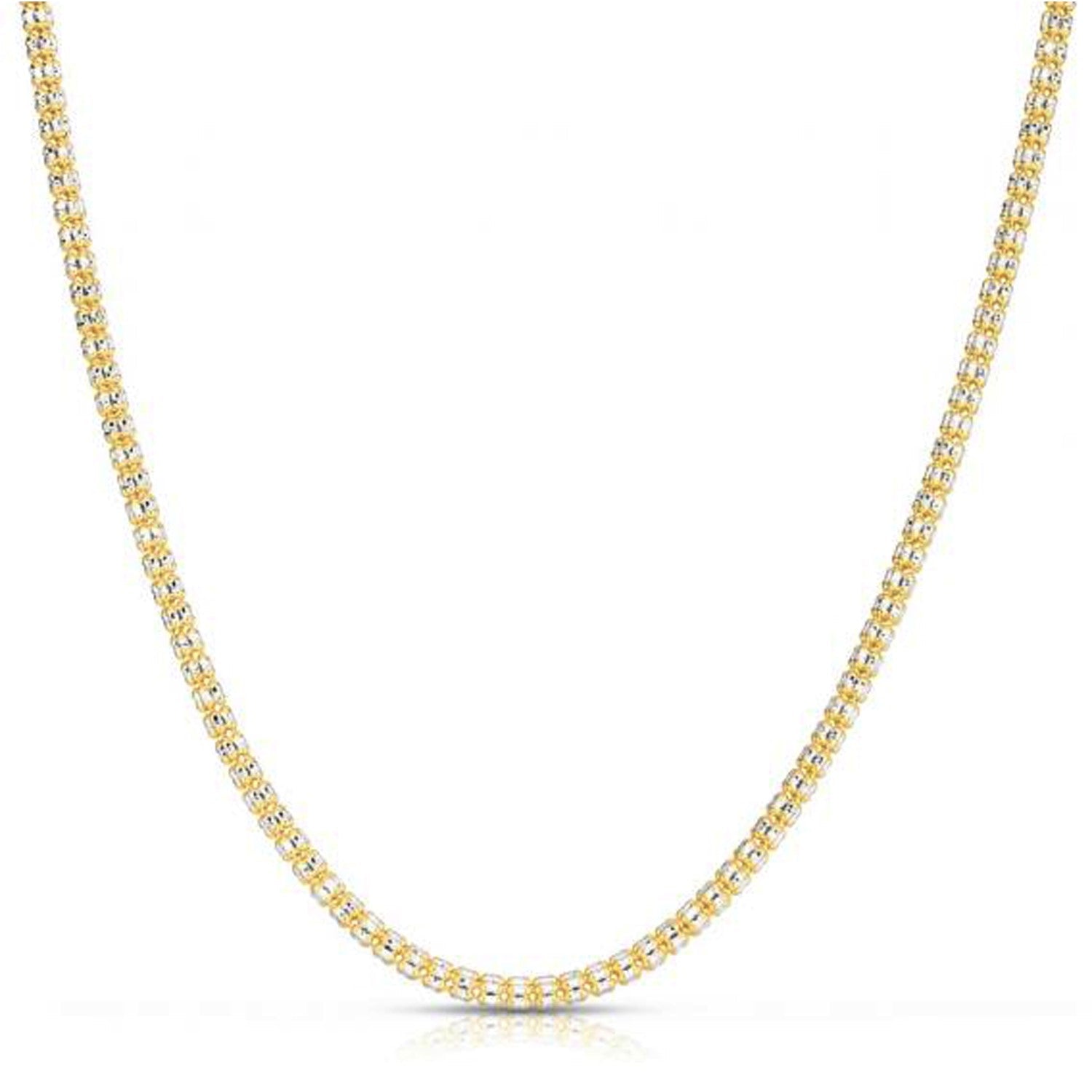Ice Barrel Chain in 14k Yellow Gold (3.14 mm)  DestGlow