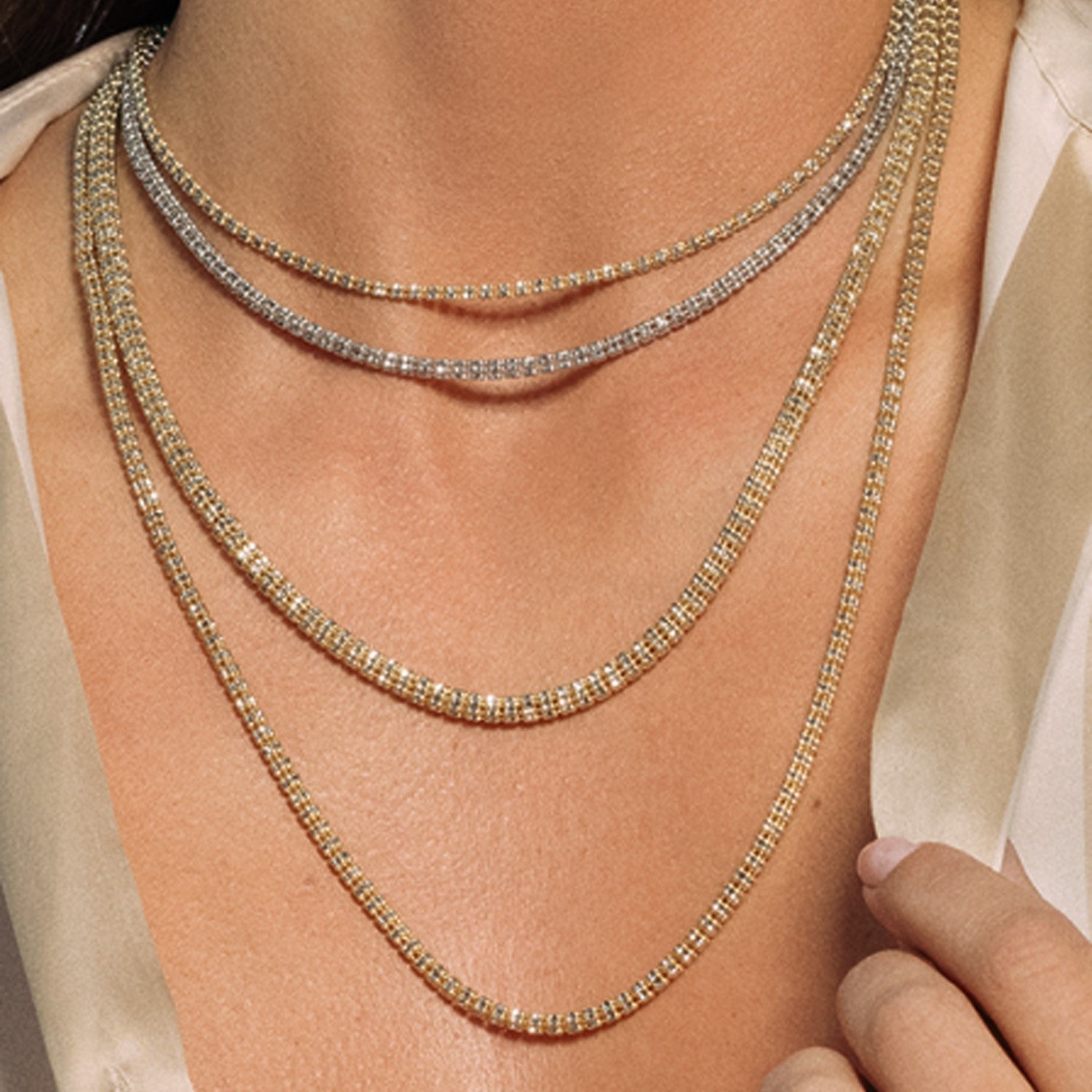 Ice Barrel Chain in 14k Yellow Gold (3.14 mm)  DestGlow