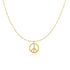 14k Yellow Gold with Peace Symbol Pendant - DestGlow