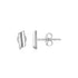 14k White Gold Polished Rectangular Post Earrings by Avera Group