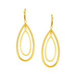14k Yellow Gold Earrings with Teardrop Dangles - accessories