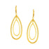 14k Yellow Gold Earrings with Teardrop Dangles - accessories