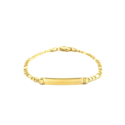 14k Yellow Gold Figaro Link Children&