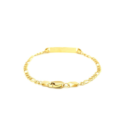 14k Yellow Gold Figaro Link Children&