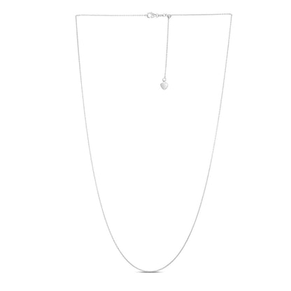 Adjustable Cable Chain in 14k White Gold (1.0mm) by Bids.com