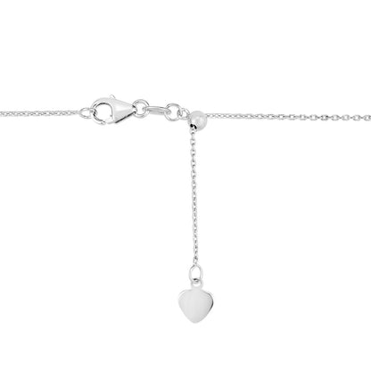 Adjustable Cable Chain in 14k White Gold (1.0mm) - DestGlow