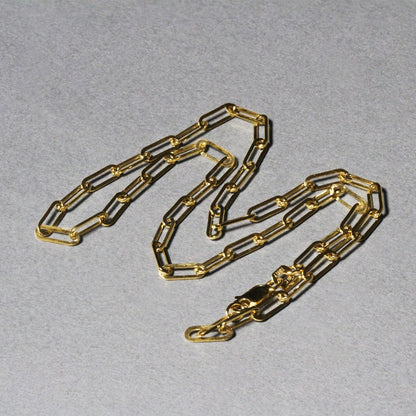 14K Yellow Gold Wide Paperclip Chain (3.3mm) by Bids.com