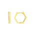 14k Yellow Gold Hexagon Huggie Hoops Earrings - accessories