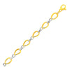 Twisted Oval Chain Bracelet in 14k Two Tone Gold