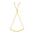 14k Yellow Gold Smooth Curved Bar Lariat Design Bracelet by Avera Group