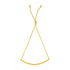 14k Yellow Gold Smooth Curved Bar Lariat Design Bracelet - bracelets