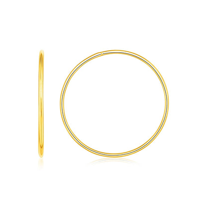Endless Hoop Style Earrings in 14K Yellow Gold 