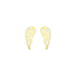 14k Yellow Gold Polished Wing Post Earrings - accessories