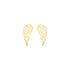 14k Yellow Gold Polished Wing Post Earrings 