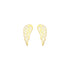 14k Yellow Gold Polished Wing Post Earrings by Avera Group