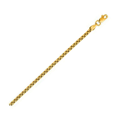 14k Yellow Gold Solid Round Box Chain (3.60 mm)  DestGlow