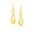 14k Yellow Gold Polished Earrings in Infinity Design - accessories