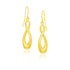 14k Yellow Gold Polished Earrings in Infinity Design 