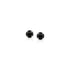14k White Gold Stud Earrings with Black Cubic Zirconia(4mm) by Avera Group
