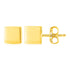 14k Yellow Gold Polished Cube Post Earrings - accessories