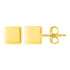 14k Yellow Gold Polished Cube Post Earrings