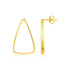14k Yellow Gold Polished Open Triangle Post Earrings - accessories
