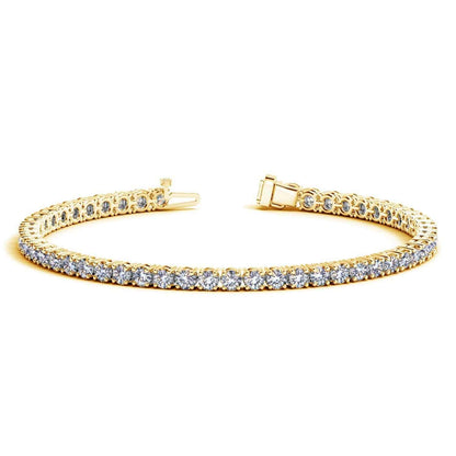 Lab Grown Round Diamond Tennis Bracelet in 14k Yellow Gold (6 cctw F/G  VS2/SI1)
