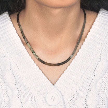 Imperial Herringbone Chain in 10k Yellow Gold (5.00 mm) by Bids.com