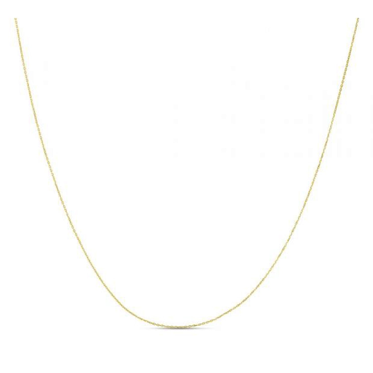 Double Extendable Diamond Cut Cable Chain in Yellow Gold (0.87 mm)
