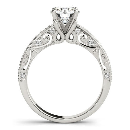 14k White Gold Antique Pronged Round Diamond Engagement Ring (1 1/8 cttw) by Bids.com