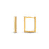 14k Yellow Gold Rectangle Huggie Hoops - accessories