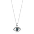 Sterling Silver Evil Eye Pendant with Cubic Zirconias by Avera Group