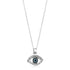 Sterling Silver Evil Eye Pendant with Cubic Zirconias 