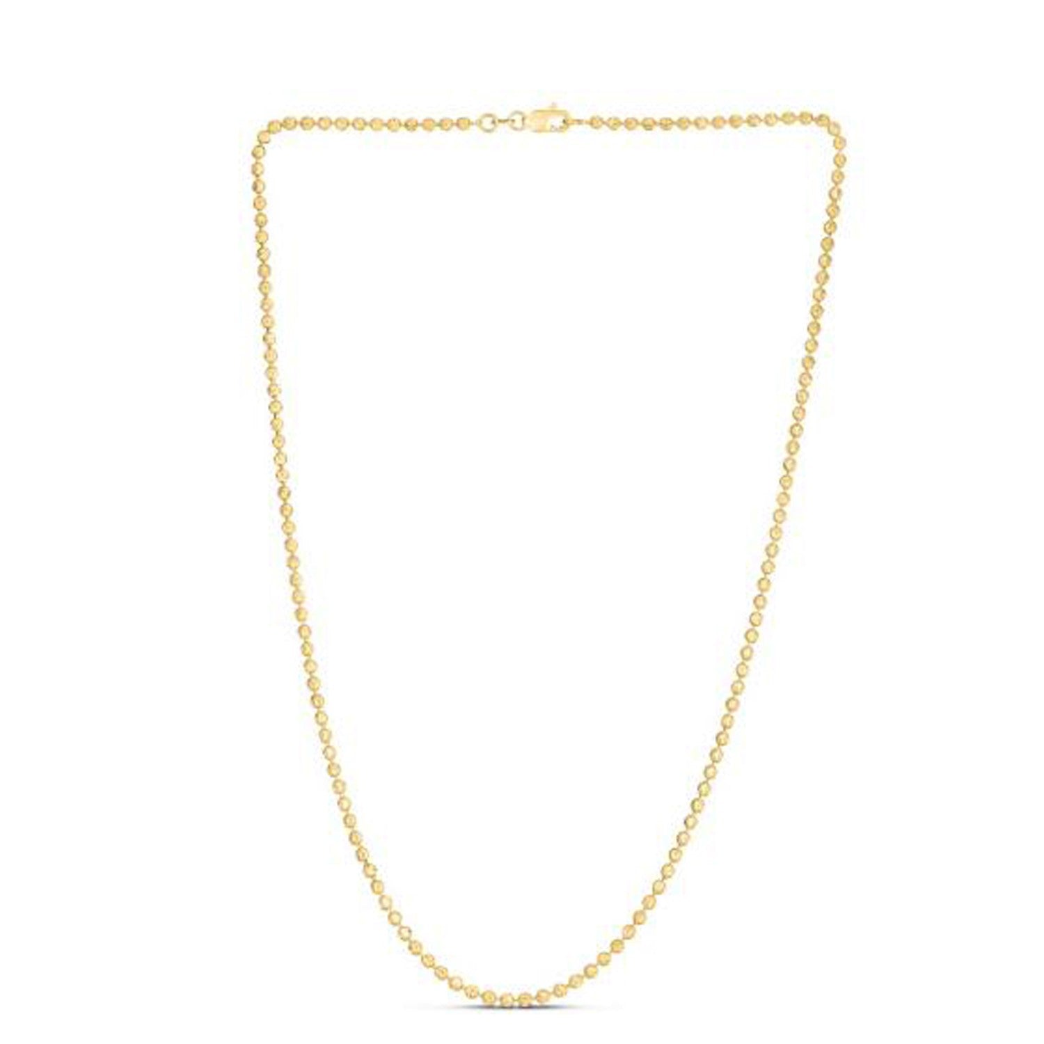 Moon Cut Bead Chain in 14k Yellow Gold (2.50 mm)  DestGlow