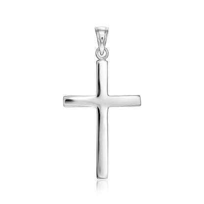 Sterling Silver Polished Cross Pendant by Bids.com