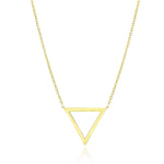14k Yellow Gold Delta Symbol Chain Necklace - necklaces