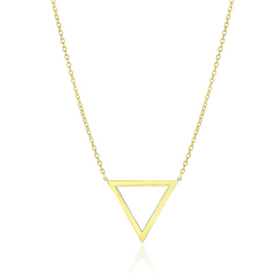 14k Yellow Gold Delta Symbol Chain Necklace - necklaces