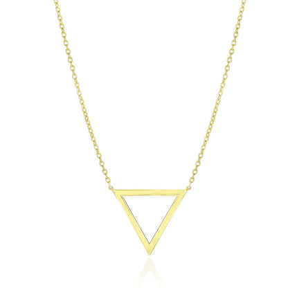 14k Yellow Gold Delta Symbol Chain Necklace - necklaces