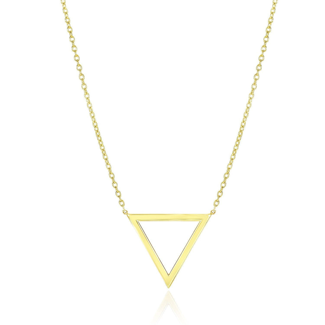 14k Yellow Gold Delta Symbol Chain Necklace 