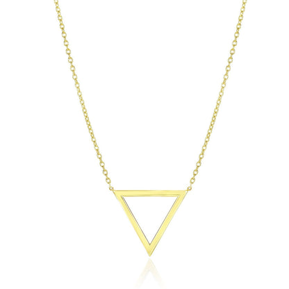 14k Yellow Gold Delta Symbol Chain Necklace 
