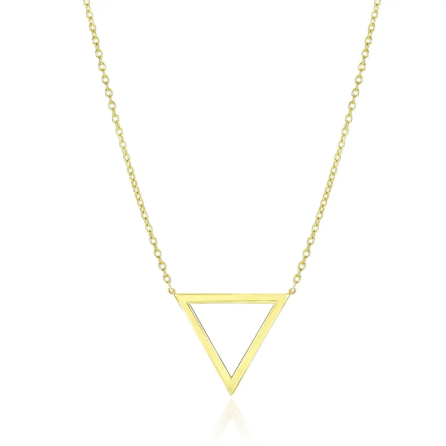 14k Yellow Gold Delta Symbol Chain Necklace 
